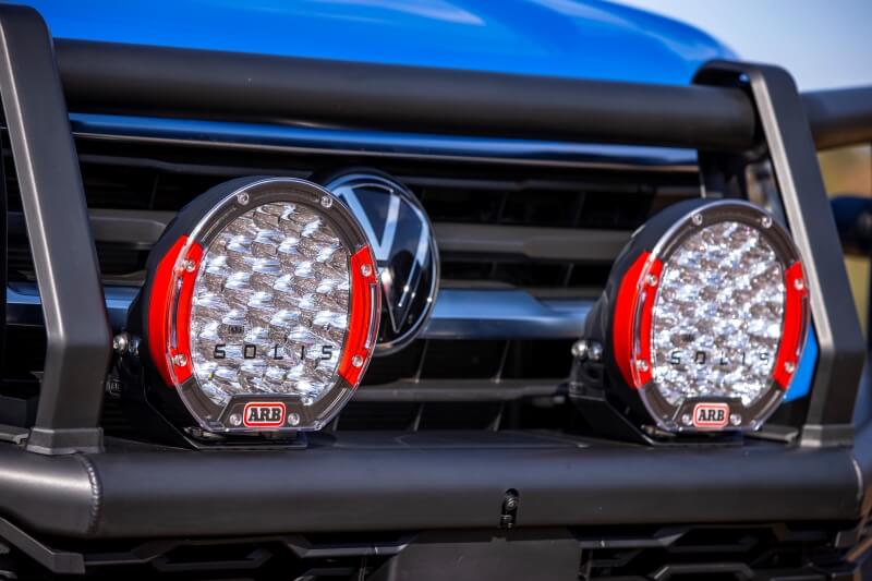 ARB Volkswagen Amarok Showcasing the Intensity Solis Lights on Bullbar